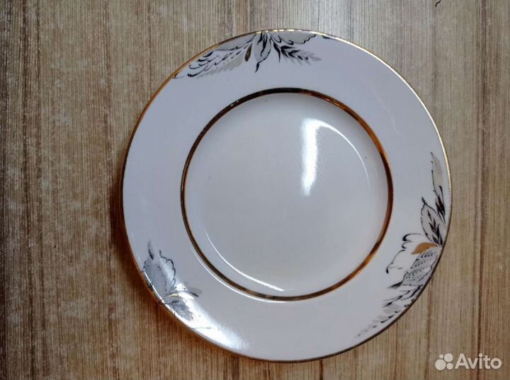 Тарелки десертные, ссср, лфз, позолота