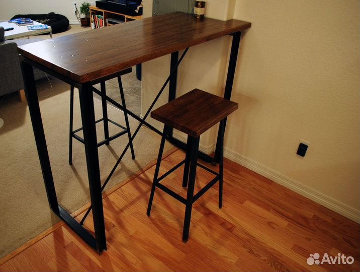 Барная стойка в стиле лофт