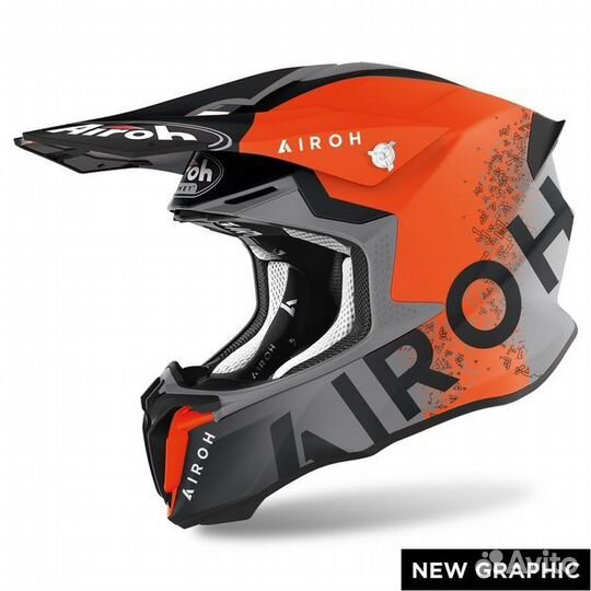 Кроссовый шлем Airoh Twist 2.0 Bit Orange Matt