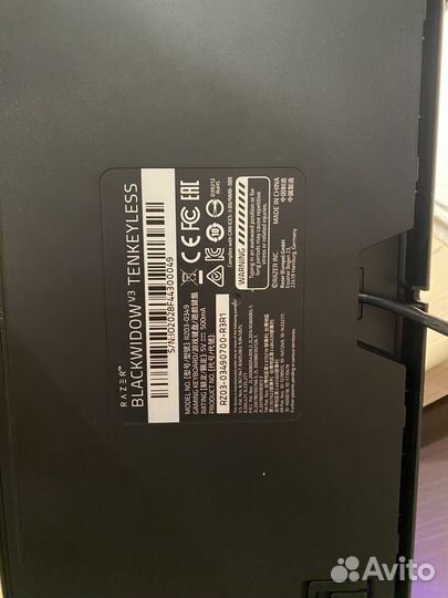 Клавиатура razer blacwidow v3 tenkeyless