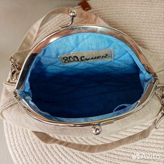 Сумка женская, льняная, художественная роспись