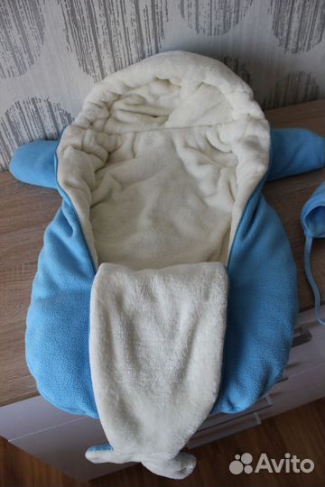 Комбинезон -конверт с шапочкой осенний