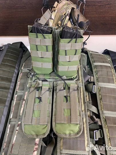 Подсумок штурмовой открытый под 2 магазина ак