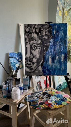 Картина акрилом на холсте