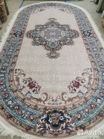 Ковёр овал голубой 2х4 в магазине 