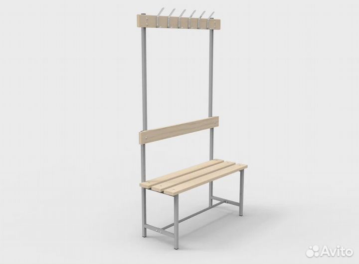 Скамейки для раздевалок с вешалкой, длина 1000 мм