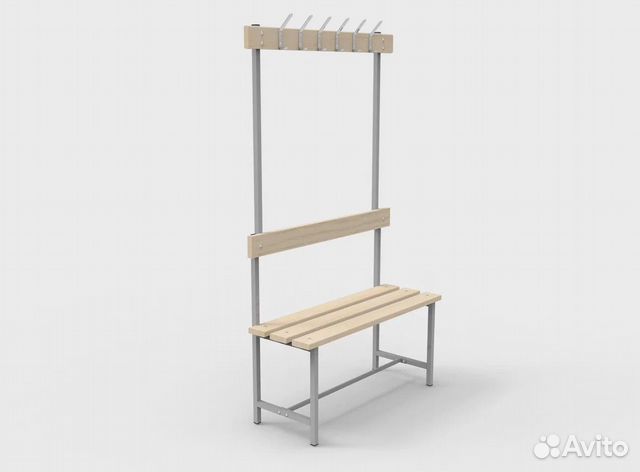 Скамейки для раздевалок с вешалкой, длина 1000 мм