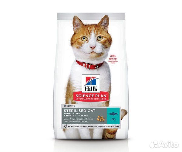 Hill's Sterilised Cat для кошек с тунцом 3 кг