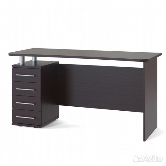 Стол компьютерный кст-105, цвет венге, шхгхв 135х60х75 см., универсальная сборка