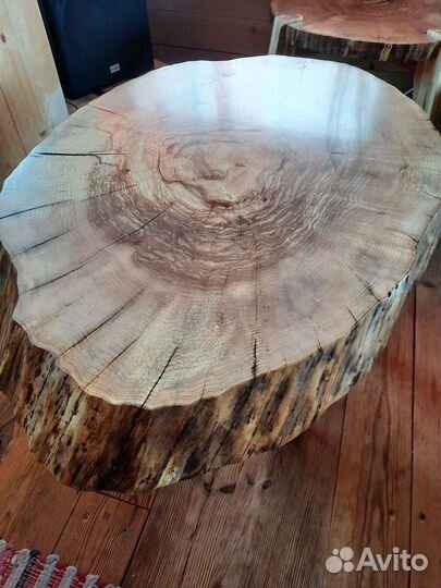 Поперечные спилы ясеня и дуба