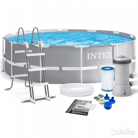 Каркасный бассейн Intex 366x122 см + ф/насос, лест