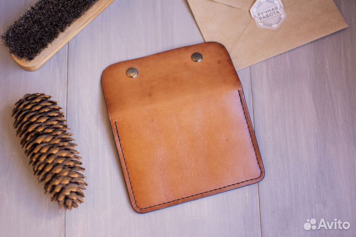 Обложка чехол для автодокументов из кожи