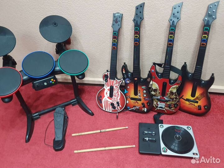 Барабаны и гитары Guitar Hero