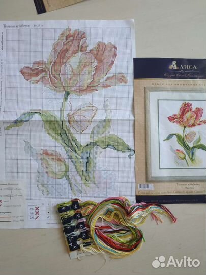 Остатки набора для вышивания Алиса