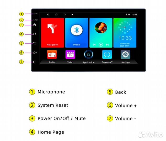 Магнитола 1DIN На Андроиде С Экраном 7 дюймов 2/32