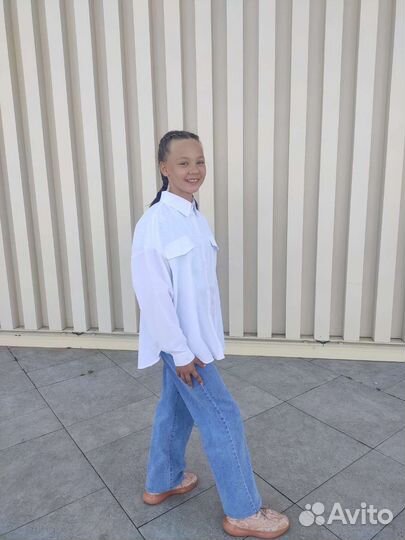 Рубашка оверсайз для девочки