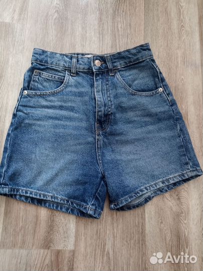 Шорты джинсовые пакетом zara Bershka