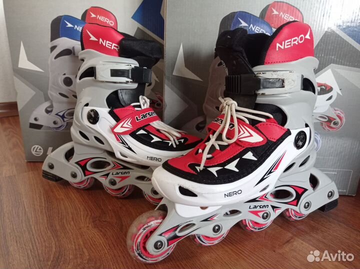 Роликовые коньки детские раздвижные размер 35-38