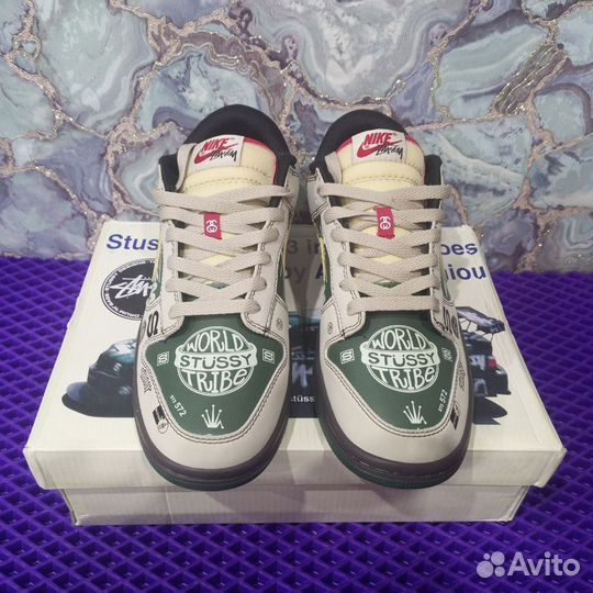 Кроссовки Nike sb dunk low stussy