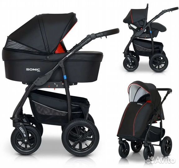 Коляска 3 в 1 sonic plus