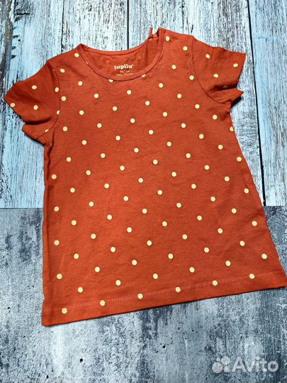 Набор новых футболок для девочки, размер 98-104