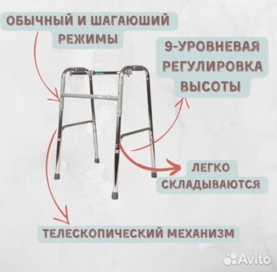 Ходунки для пожилых медицинские прокат аренда