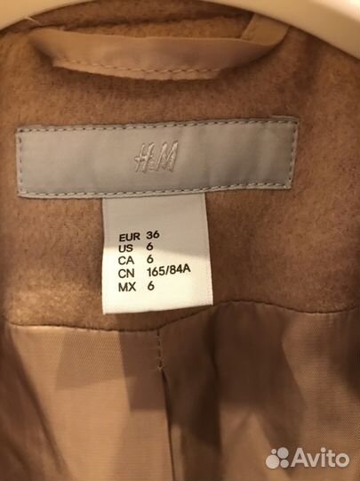 Пальто из смесовой шерсти H&M