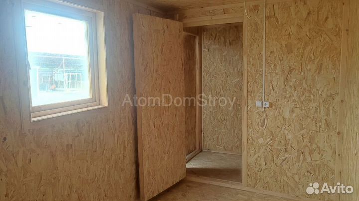 Вагончик бытовка строительная с установкой