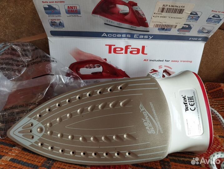 Утюг Tefal с паром тефлоновое покрытие