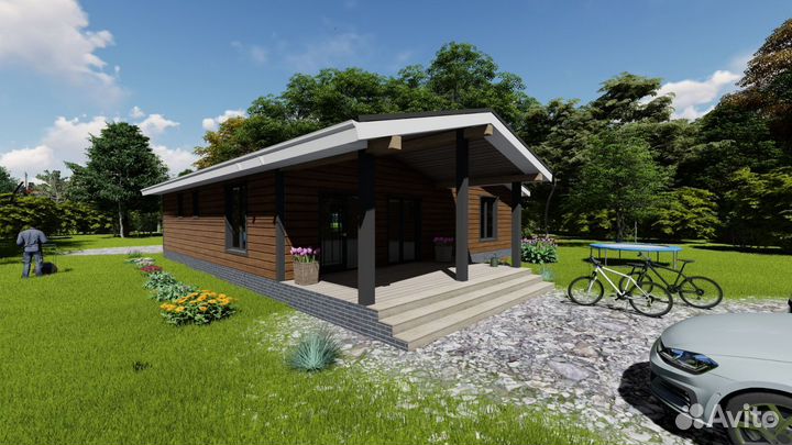 3D Визуализация проектов дома, бани, а-фрейм, барн