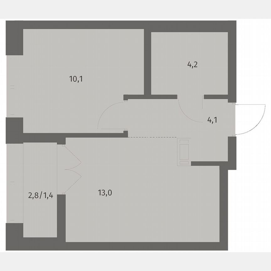 1-к. квартира, 32,9 м², 7/12 эт.