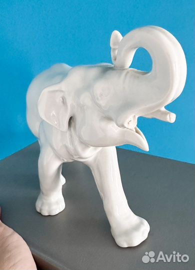 Статуэтка белый слон СССР фарфор лфз
