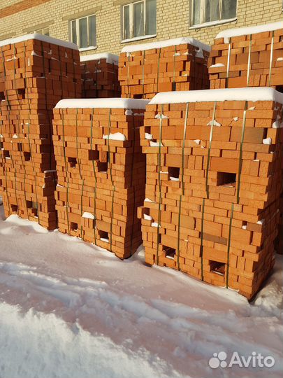 Кирпич красный полнотелый цокольный от 4000 штук