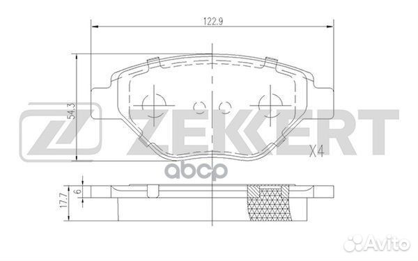 Колодки торм. диск. передн. Renault Megane II 0