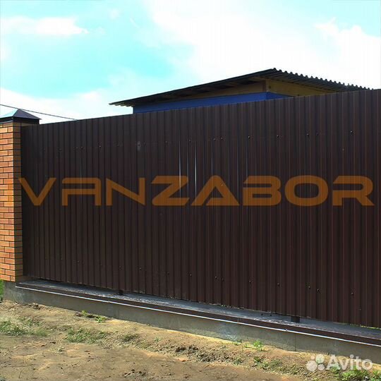 Забор из профлиста на ленточном фундам в Кинешме