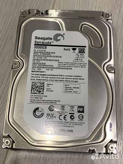 Жёсткий диск 3Tb Seagate Barracuda/Desktop HDD