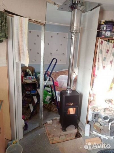 Печь камин на дровах