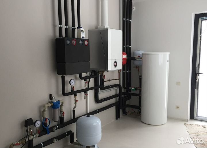 Монтаж тёплых полов,газовых котлов и водоснабжения