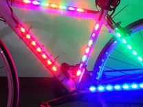 Светодиодная лента на велосипед цветная RGB