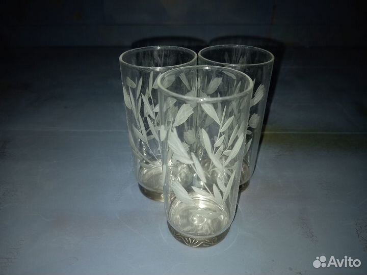 Стопки-рюмки из чешского стекла времен СССР