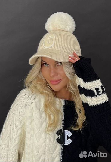 Женская утепленная бейсболка