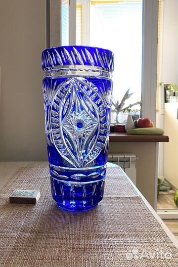 Синий хрусталь, ваза СССР