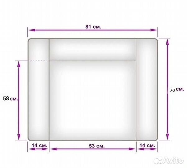 Матрасик на пеленальный столик/комод