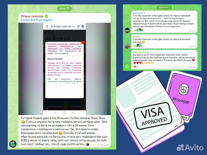 Виза США через бот