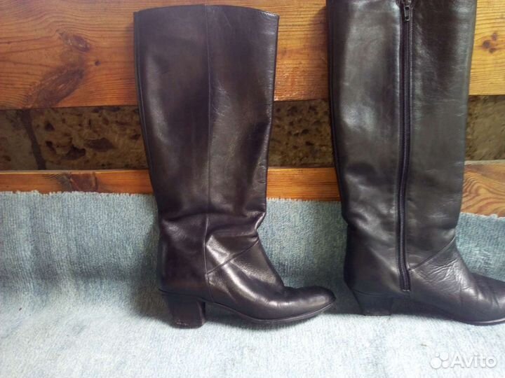 Сапоги кожаные