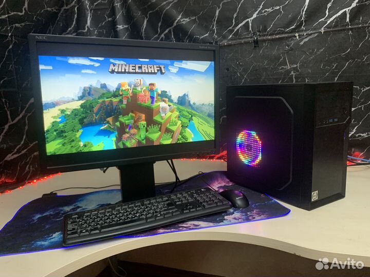 4 ядерный игровой компьютер с монитором под ключ