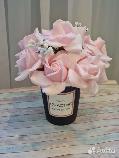 Букет из мыльных роз