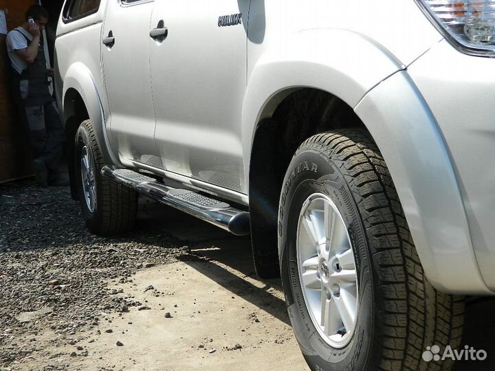 Пороги овал toyota hilux, 2006-2015