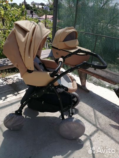 Коляска 2 в 1 эко кожа