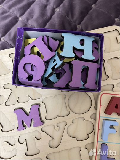 Альфавит английский и русский пазл